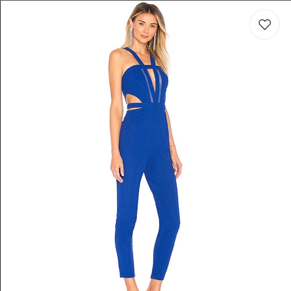NYT BY THE WAY ANDREA CUT OUT JUMPSUIT (COBALT)